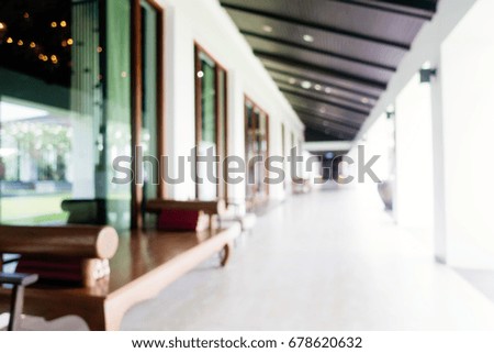 Abstract blur and defocused luxury hotel and lobby interior for background