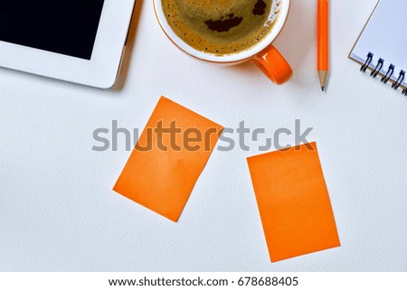 Laptop notebook  with coffee cup and croissant 