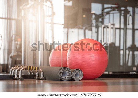 gym fitness center with health exercise sports equipment