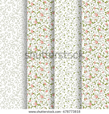Seamless texture with summer Sweet pea. A vector.