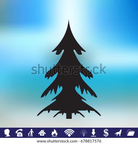 Creative paper Christmas tree. Eps10 vector Illustration.