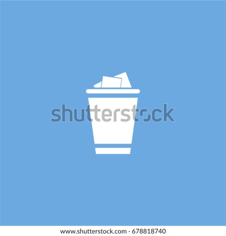 recycle bin icon. vector sign symbol on white background