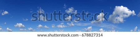 Heaven, beautiful blue sky with clouds Panorama