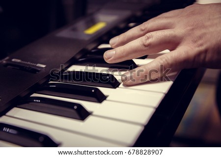 Pianist musician piano music playing