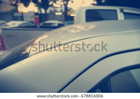 The image of cars on a parking