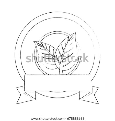 seal stamp with decorative leaves icon