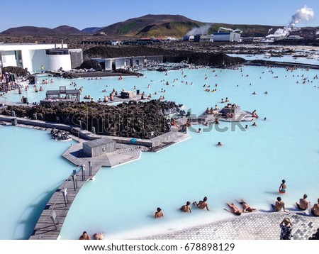 Blue Lagoon in Iceland Royalty-Free Stock Photo #678898129