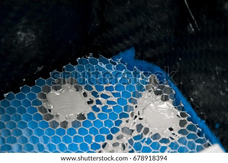 Aluminum honey comb use for automotive composite industry