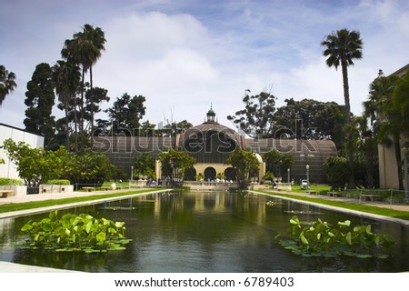 View of famous places in the Balboa Park in San Diego