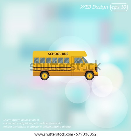 Color vector image. School bus