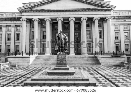 Famous landmark in Washington - The Treasury Department