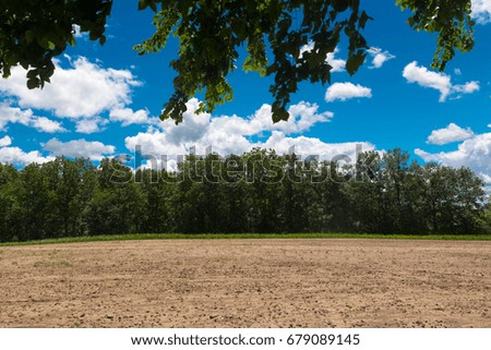 Field in a country side on Wisconsin