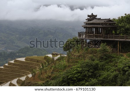 Scenery view on Longji Rice Terrace Fields of Longsheng, China