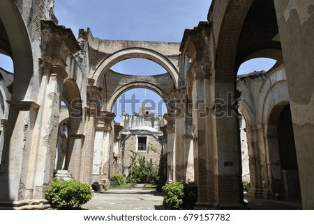 Ruins of Antigua, Guatemala Royalty-Free Stock Photo #679157782