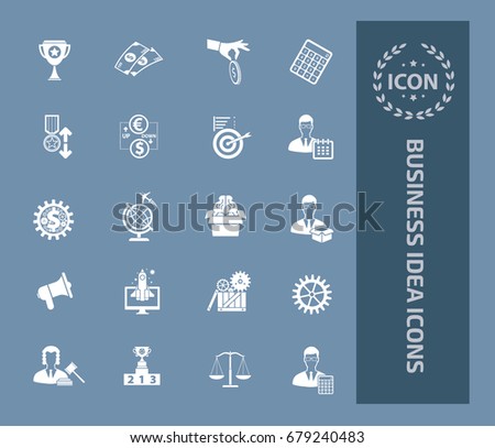 Business icon set, vector