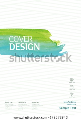 Book cover, Annual report design layout. Brochure, catalog. Business vector template. Simple pattern. Flyer promotion. magazine, Presentation cover. Abstract Vector illustration. brush paint vector.