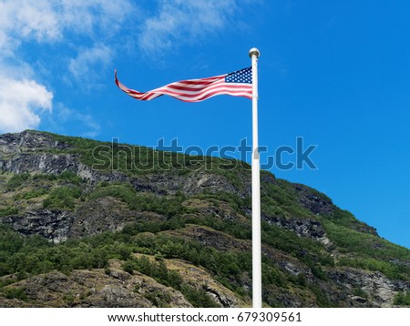 Waving usa or america flag