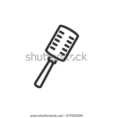 Microphone vector icon. Illustration isolated for graphic and web design.