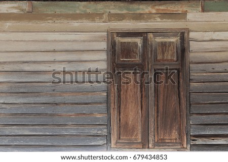 Windows of old wooden houses