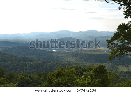 The mountains of Shenandoah National Park.