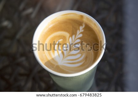 Latte art cappuccino
