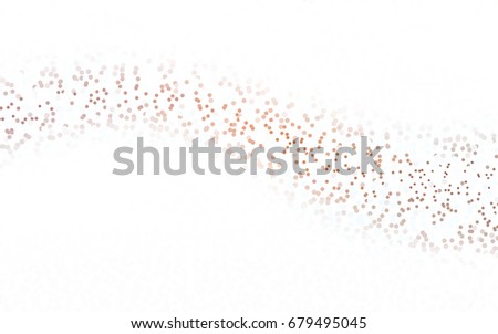 Light Orange vector red banner with set of circles, dots. Donuts Background. Creative Design Template. Technological halftone illustration.