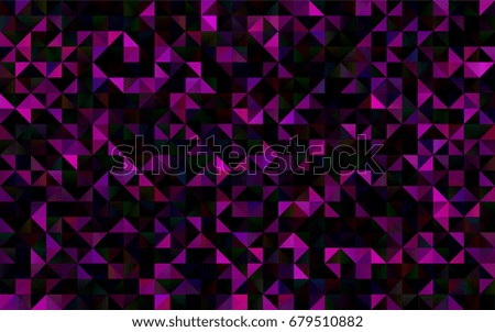 Light Pink, Yellow vector blurry triangle pattern. Geometric illustration in Origami style with gradient.  The textured pattern can be used for background.