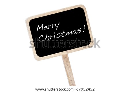 merry christmas written in a blackboard label