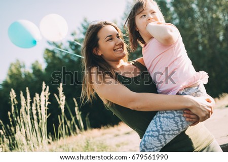 Picture of mother and child with special needs