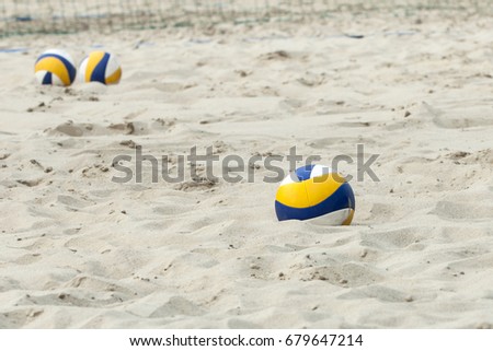 Beach volley ball Royalty-Free Stock Photo #679647214