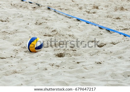 Beach volley ball Royalty-Free Stock Photo #679647217