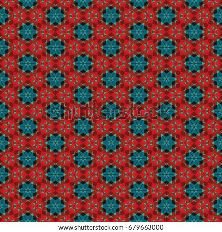 Hexagonal symmetry vector ornaments. Geometric pattern for ceramic tile, surface design, textiles, printing, wallpaper.The endless texture with abstract stars.