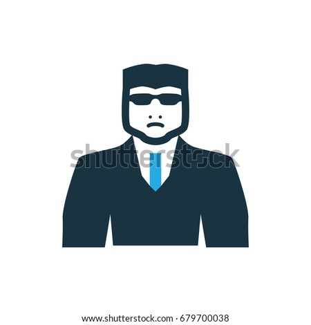 security guy icon illustration isolated vector sign symbol