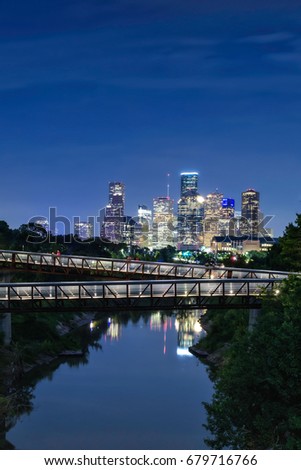 Houston skyline at night 