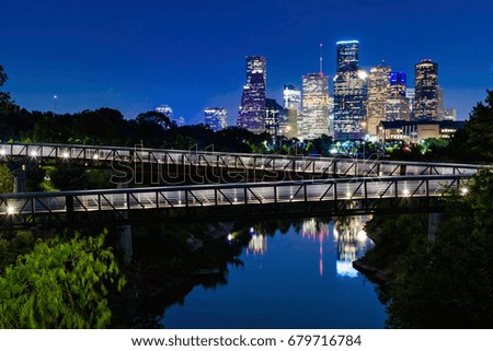 Houston skyline at night 