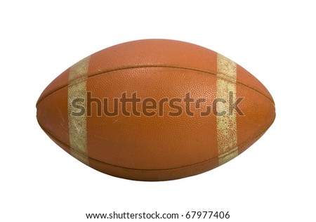 Old american football isolated over a white background