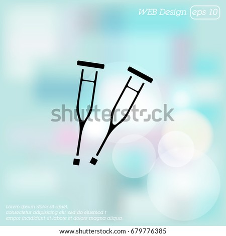 Web icon. Crutches
