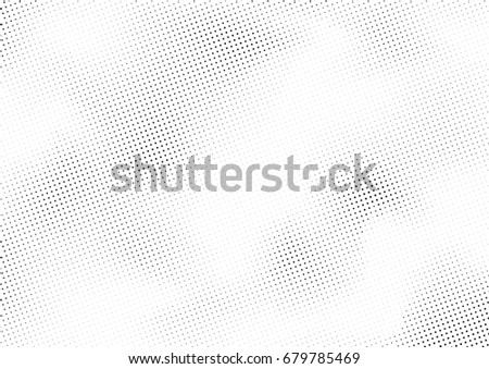 Abstract halftone dotted background. Futuristic grunge pattern, dot and circles.  Vector modern optical pop art texture for posters, sites, business cards, cover, postcards, labels, stickers layout. Royalty-Free Stock Photo #679785469