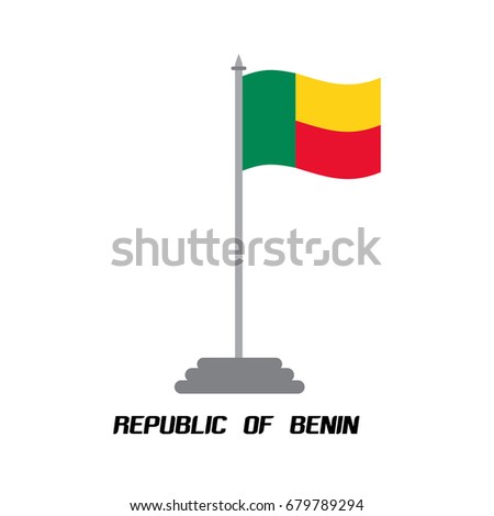 Republic of benin national flag vector illustration 