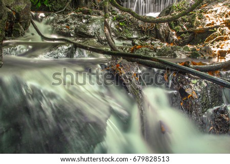 Ton Sai waterfall,in the forest ,Island Phuket Thailand
