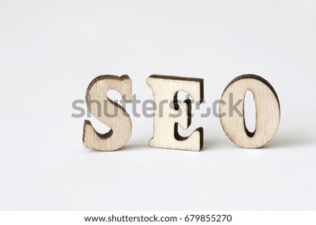 SEO,Alphabet made with wooden board,Search Engine Optimisation