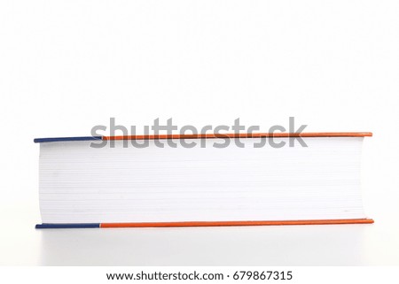Book on white background.