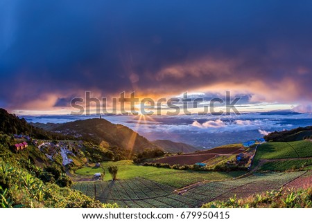 Phu Thap Boek over the morning  Royalty-Free Stock Photo #679950415