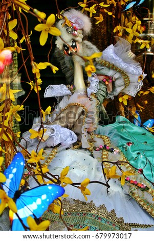 Whimsical Mother Goose Doll - New Orleans, LA 2011 Razzle Dazzle Storefront Window