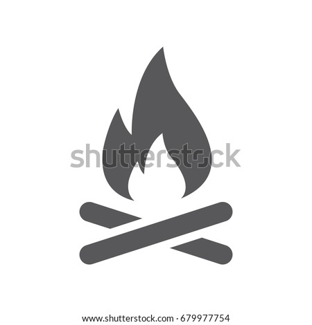 Vector campfire icon Royalty-Free Stock Photo #679977754