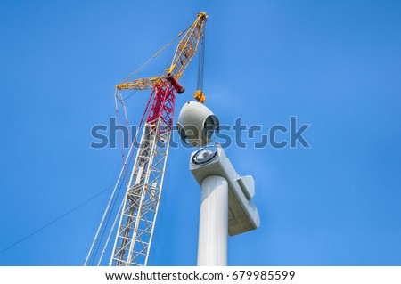 a assembling turbine. A close up Royalty-Free Stock Photo #679985599