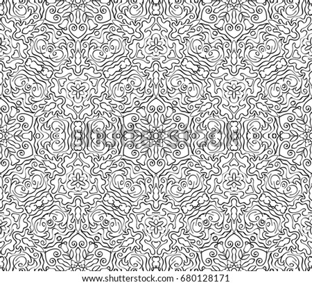 Vintage ornamental lace invitation on the seamless pattern background. Vector illustration for your design.