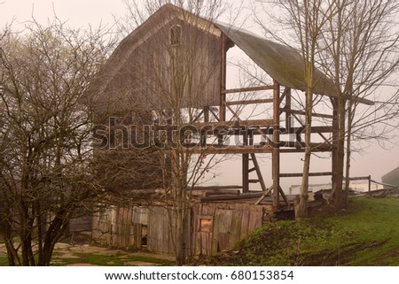 Collapsing Barn