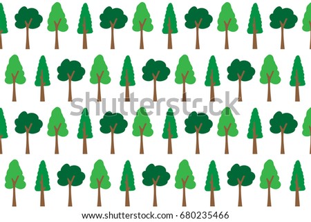 Modern green tree shaded pattern 