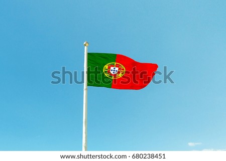 Portugal flag on the mast